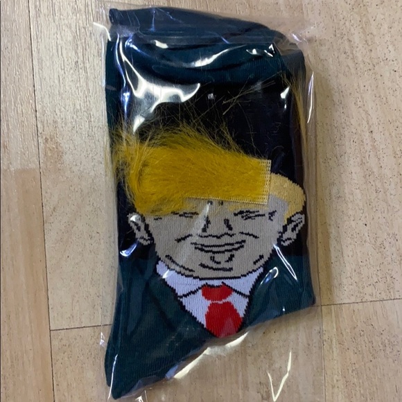 Trump Hair Socks NIP Green! - Picture 3 of 3